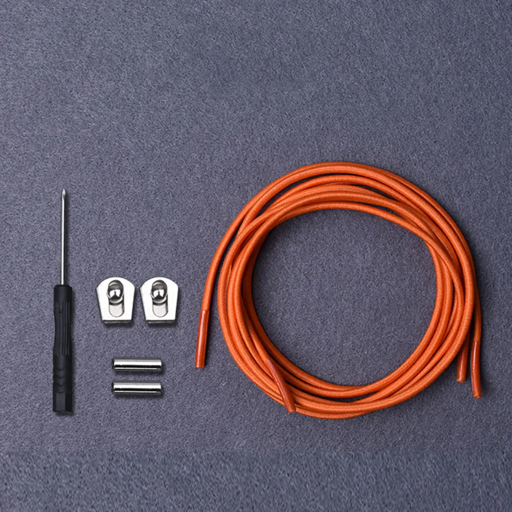 1 пара унисекс ленивые эластичные без галстука запирающиеся круглые шнурки для