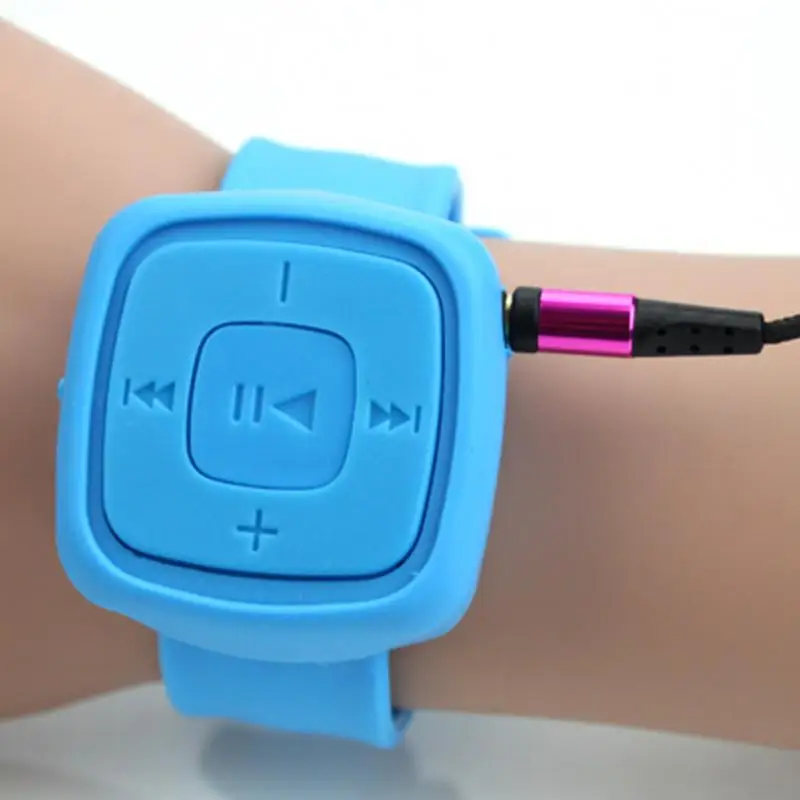 Спортивные мини часы mp3 плеер портативный музыкальный со слотом для карты Micro TF