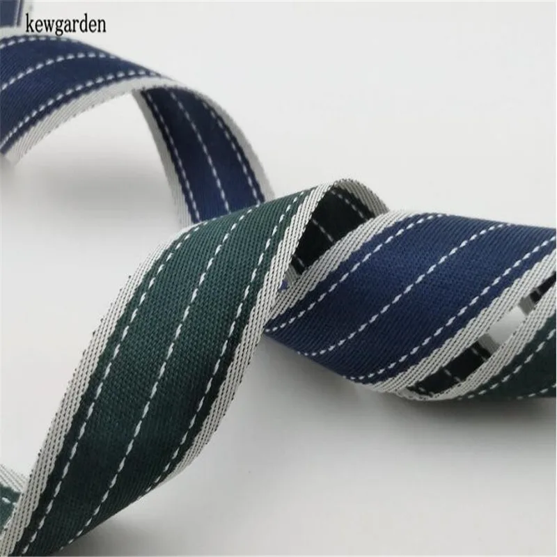 Kewgarden Stripe Ribbon 10mm 22mm 35mm DIY Bow Brooch Accessories Satin Ribbons Handmade Tape Polyester Cotton Riband 20 Yards | Дом и сад
