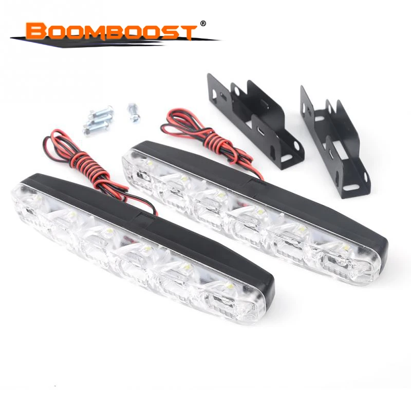 new auto parts 6000K car harpoon fog light 2 piece 12V lamp LED Car-syling Super Bright running | Автомобили и мотоциклы