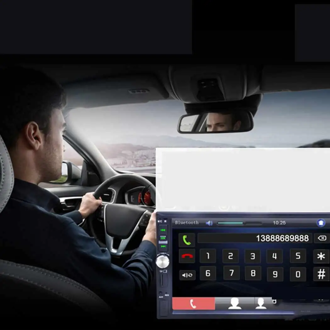 7 дюймовый 2 Дин Радио Стерео MP5 плеер Сенсорный экран TF USB FM Bluetooth DVD видео