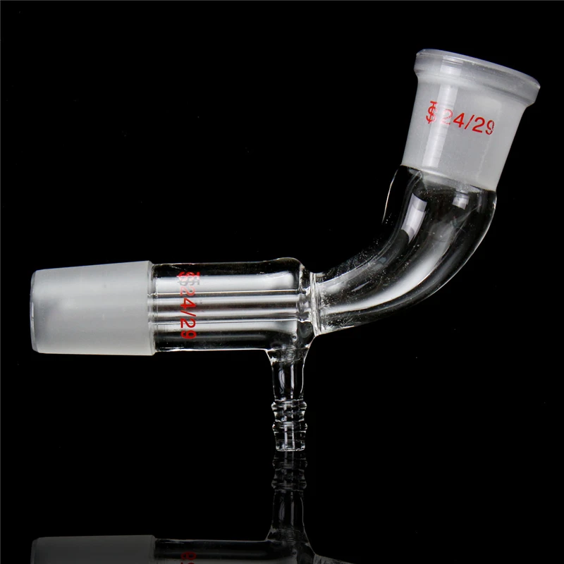 

KICUTE 24/29 Glass 105 Bend Connector Tube Vacuum Distillation Take Off Adapter Borosilicate Glass Laboratory Chemical Equipment