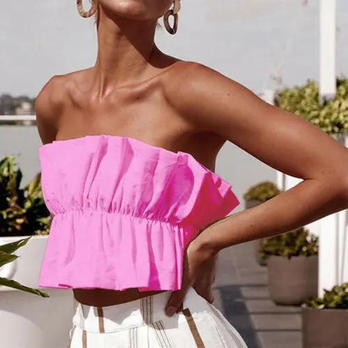 2019 Новая женская верхняя одежда однотонная модная плиссированная лента|Топы без