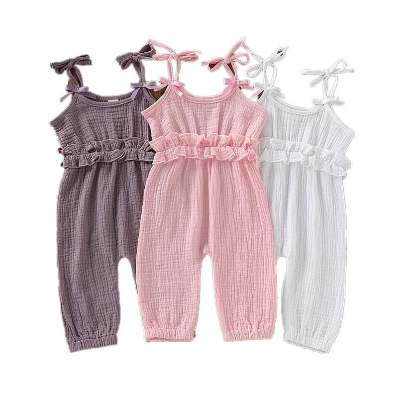 Одежда для малышей Комбинезон маленьких девочек комбинезон без рукавов