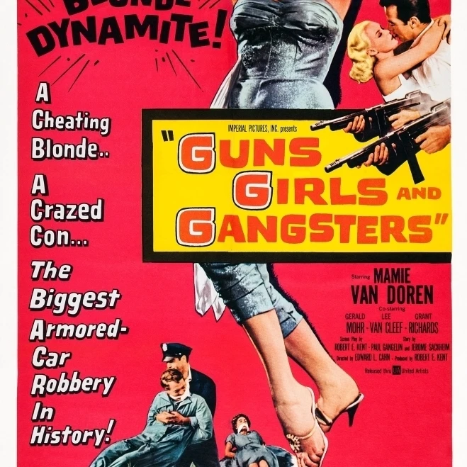 Guns Girls And Gangsters Us Poster Art Center: Mamie Van Doren 1959. Постер с фильмом Masterprint (11x17)|Таблички и