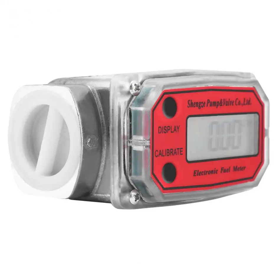 

Mini Digital Turbine Flowmeter Diesel Fuel Flow Meter 15-120L 1 Hot
