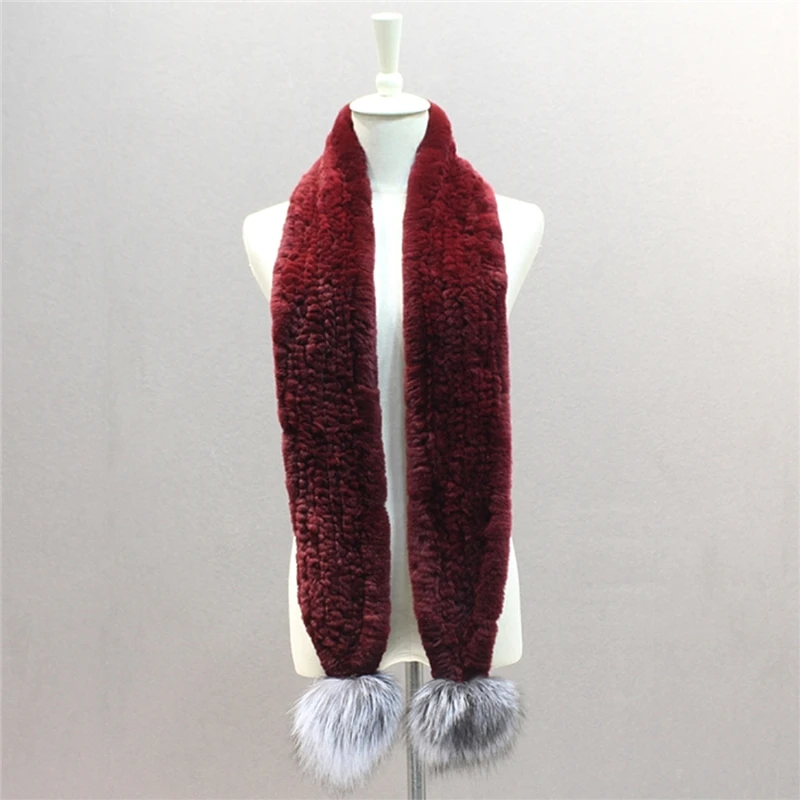 IANLAN/Новинка X-Long женские шарфы из натурального меха серебристой лисы меховые