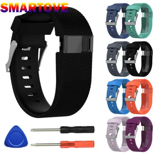 Черный Сменный браслет с ремешком набор инструментов для Fitbit Charge HR Small Or