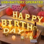 Настольный настенный постер с питанием от USBаккумулятора, светодиодная неоновая вывеска, светильник на день рождения, светодиодная вывеска для вечерние, декоративное освещение для фотографии Q35