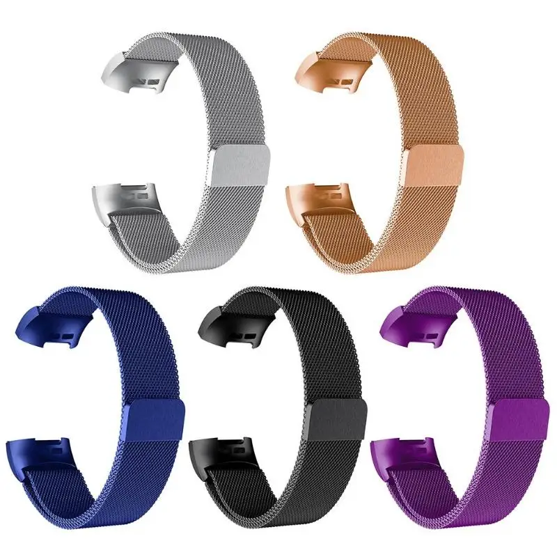 Ремешок для часов S/L Fitbit Charge 3 магнитный браслет из Миланской нержавеющей стали