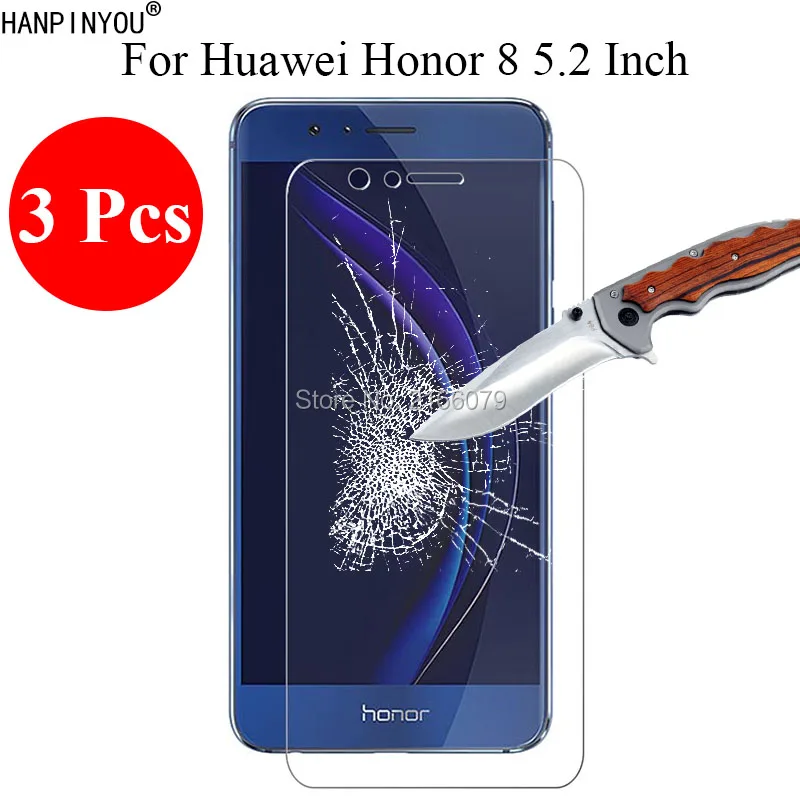3 шт./лот новое твердое закаленное стекло 9H 2.5D для защиты экрана Huawei Honor 8 Honor8 5 2 &quot
