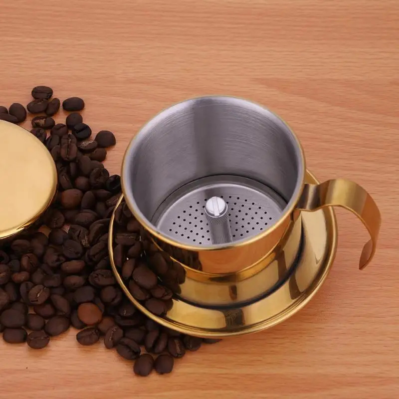 Чашка из нержавеющей стали вьетнамский кофе капельного фильтра чайник Infuser