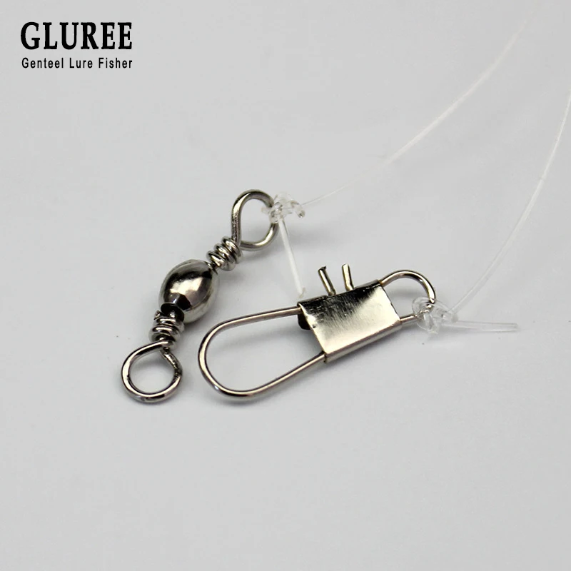 GLUREE 5 шт./партия 1/0 #1 #2 #3 #4 # светящийся рыболовный крючок с рыбной головкой мягкие