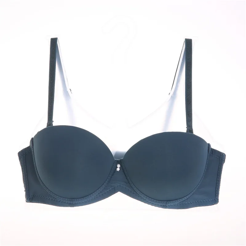 

Red Sexy Bra with Pads Seamless Push Up Bra for student girl gather breast support chest women bra duoble cup super push up bra