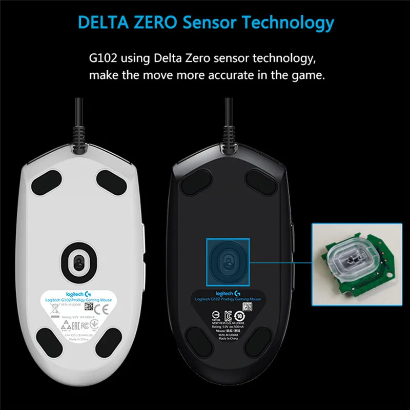 Оригинальная игровая проводная мышь Logitech G102 Оптическая Проводная поддержка