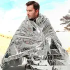 Одеяло для выживания в воде, Теплосберегающая Серебристая спасательная палатка из фольги, покрывало в стиле милитари