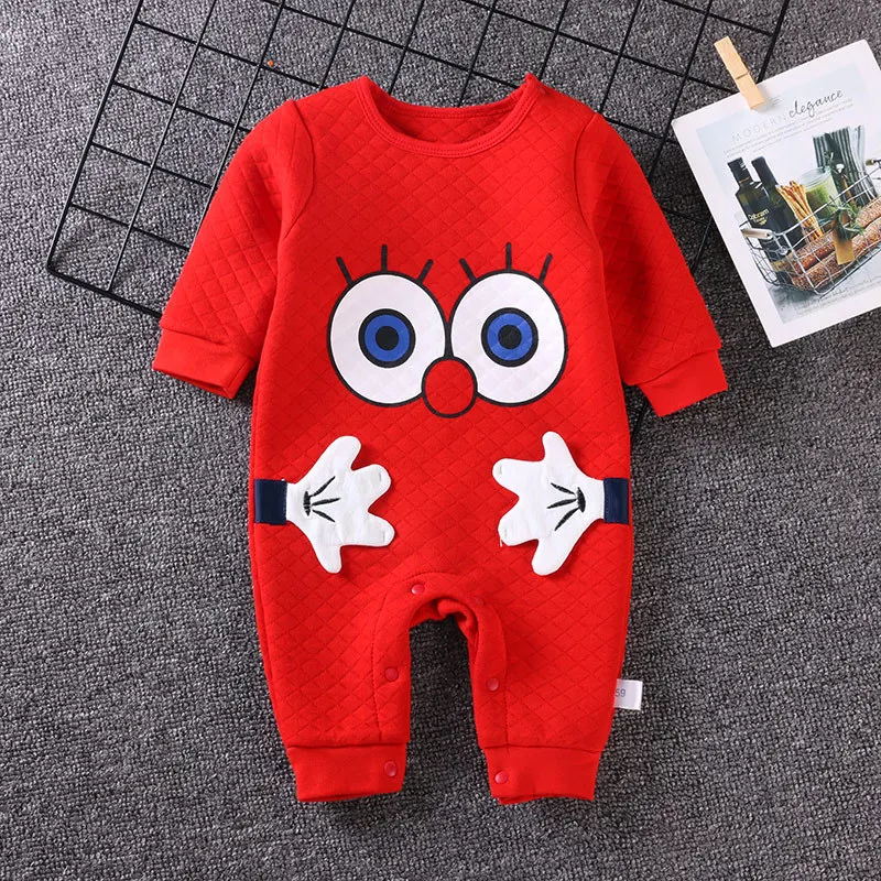 Isa Kids 0-12M newborn rompers jumpsuit overalls warm winter clothes Unisex baby girls boy cotton romper christmas costume | Детская