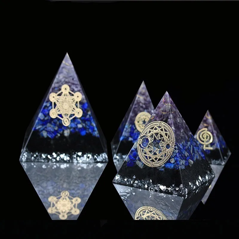 Генератор энергии Aogen AURA REIKI Orgonite декоративная пирамида из натурального хрусталя