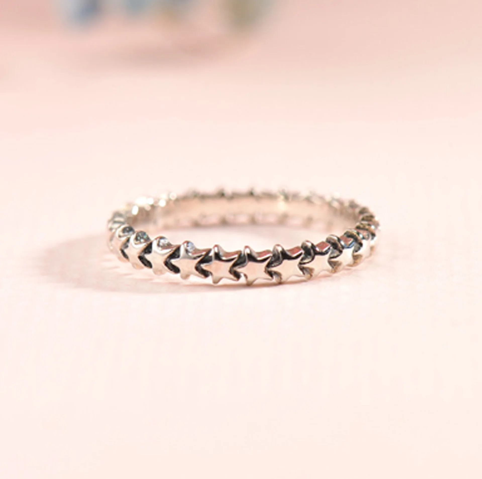 Персонализированное серебряное кольцо S925 с пятиугольной звездой женское