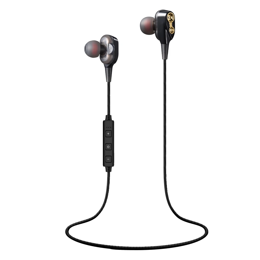 Bluetooth наушники 4 колонки IPX5 водонепроницаемые беспроводные с шейным ремешком