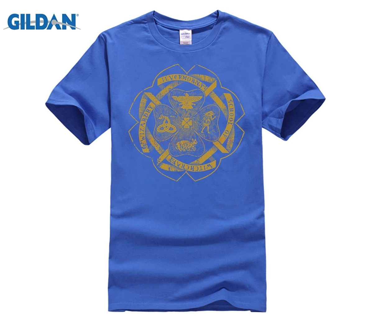 POTTER TEE Ilvermorny Crest T-Shirt Short Sleeves Cotton Fashion T Shirt Free Shipping HARRY | Мужская одежда