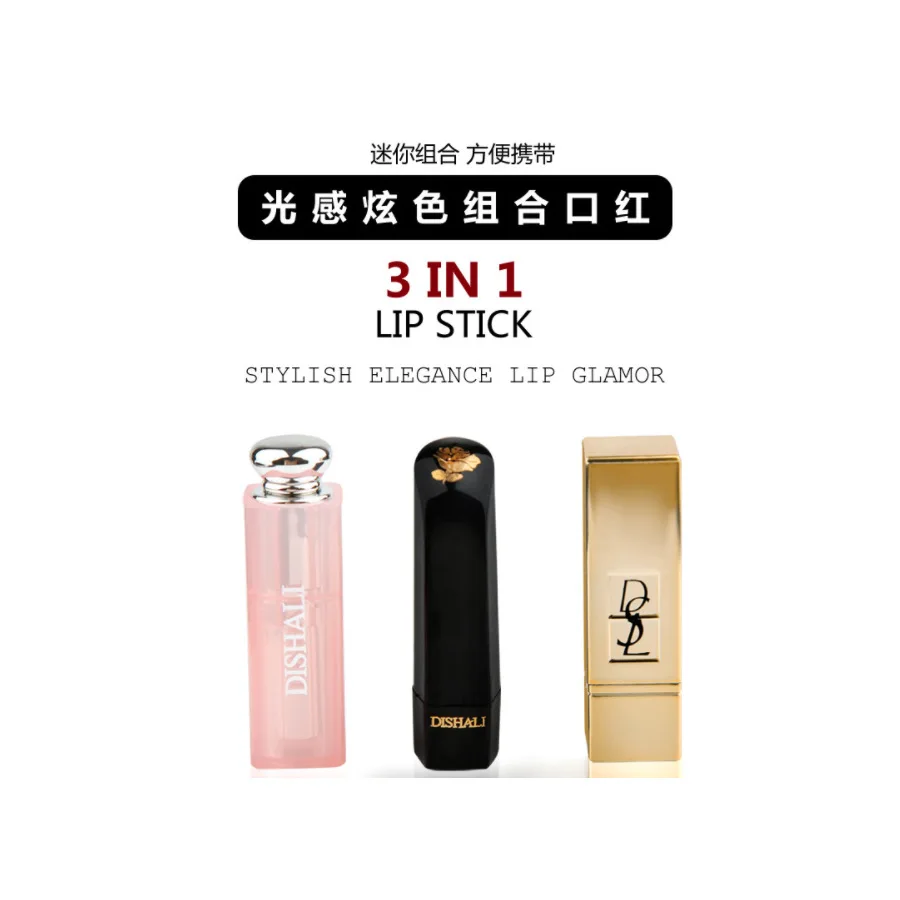 3 трех губных помады макияж красота матовая губная помада длительный оттенок губ