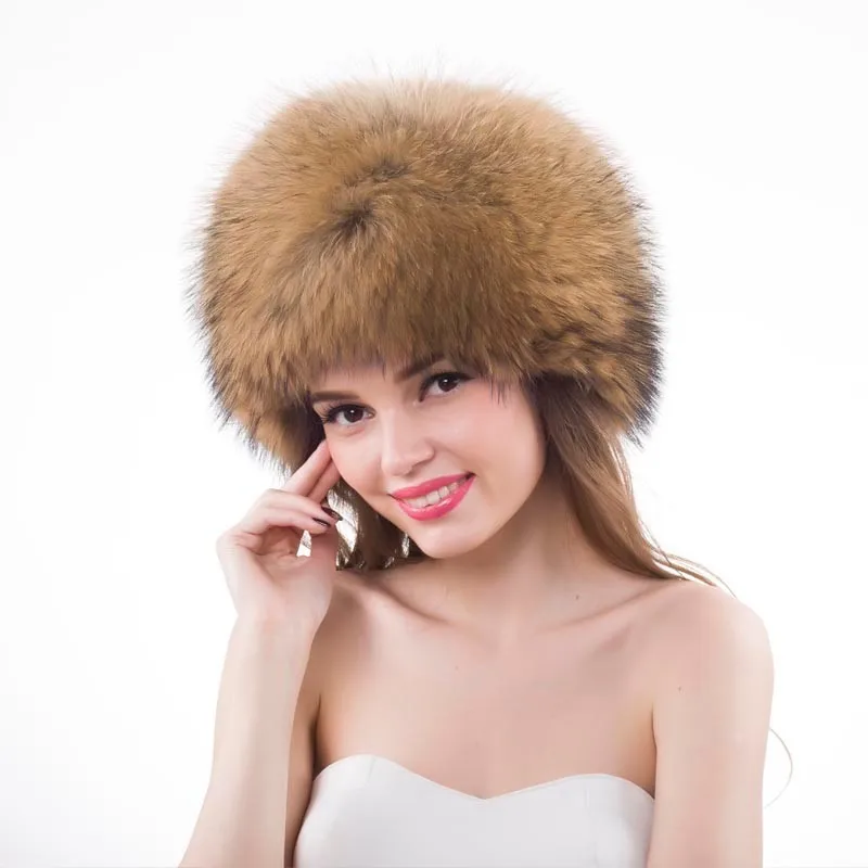 Новинка 2018 стильная Роскошная зимняя шапка из русского натурального Лисьего