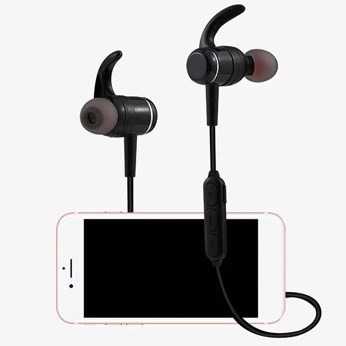Беспроводные Bluetooth V4.1 стерео наушники спортивные 10 м серебро фиолетовый розовый