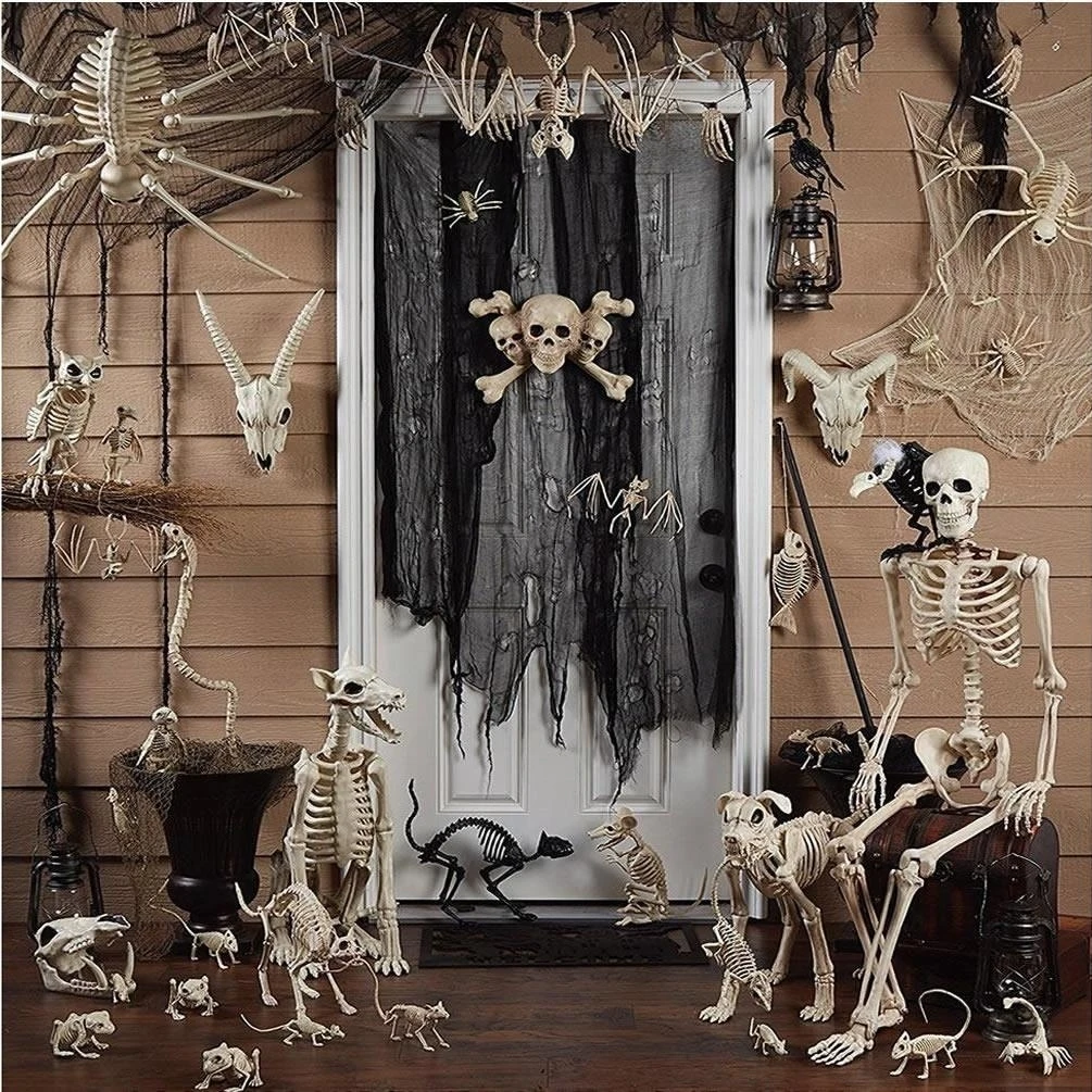 Жуткий скелет 12 &quotлетучая мышь Crazy Bonez Хэллоуин Страшные украшения сезоны