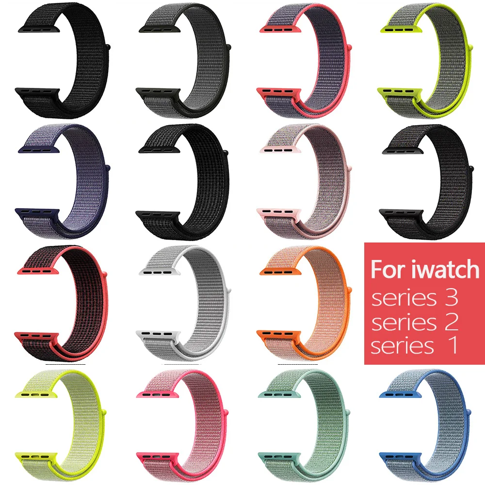 Цветной нейлоновый спортивный бесшовный репликация Band для Apple Watch серии 1/2/3/4