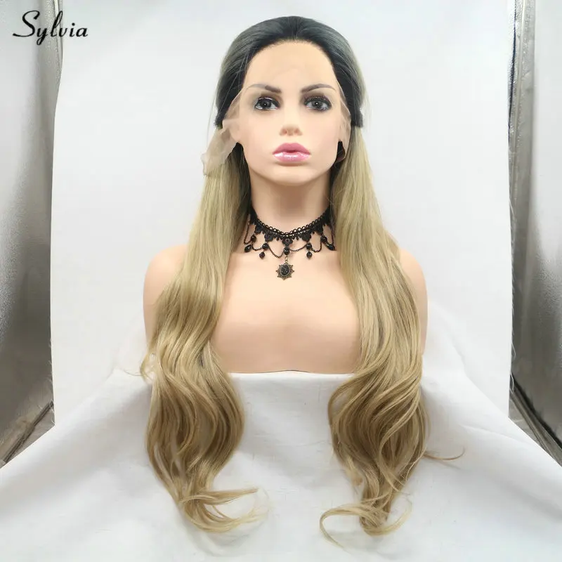 Sylvia Природные ручной волос темно смешивания Золотой химическое Синтетические