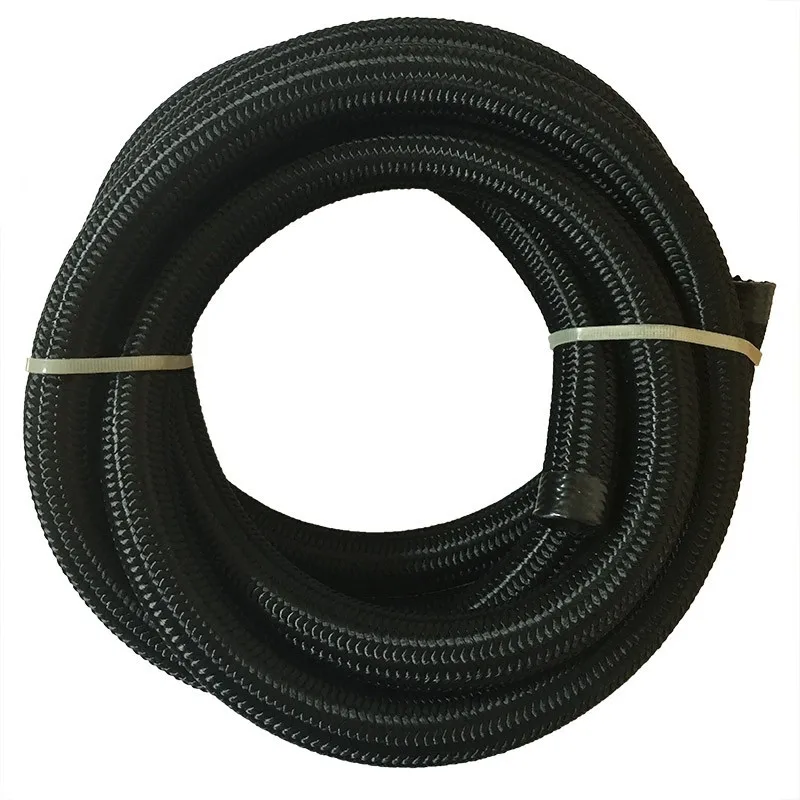 

evil energy AN4 AN6 AN8 AN10 AN12 Universal 10FT Racing Oil Hose Line Nylon-Stainless Steel Fuel Pipe Oil Cooler Hose Oil Tubing