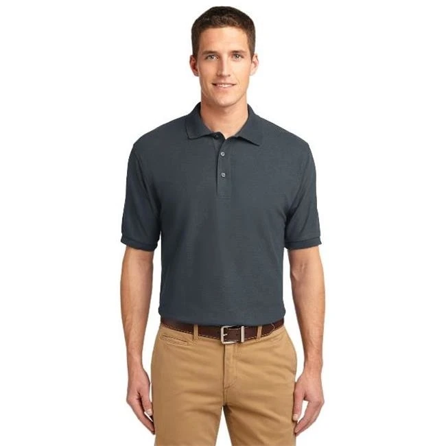 Порты и разъёмы Authority K500 мужские Silk Touch Polo футболка Сталь Grey 6XL| |