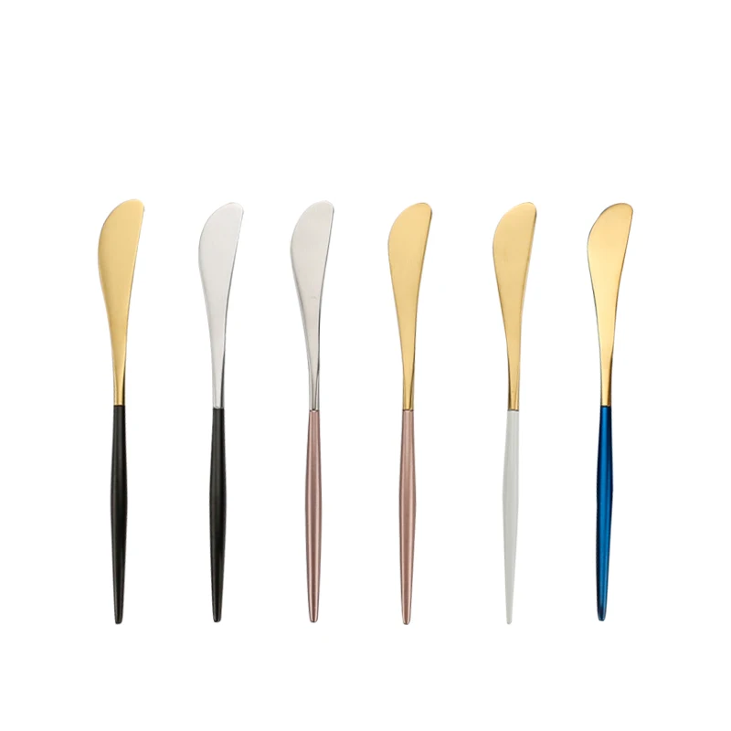 Комплект из 3 предметов, черный и золотой нож для масла, джем, скребок, завтрак хлеб, посуда, соевый соус, масло, в западном стиле столовый нож для сыра