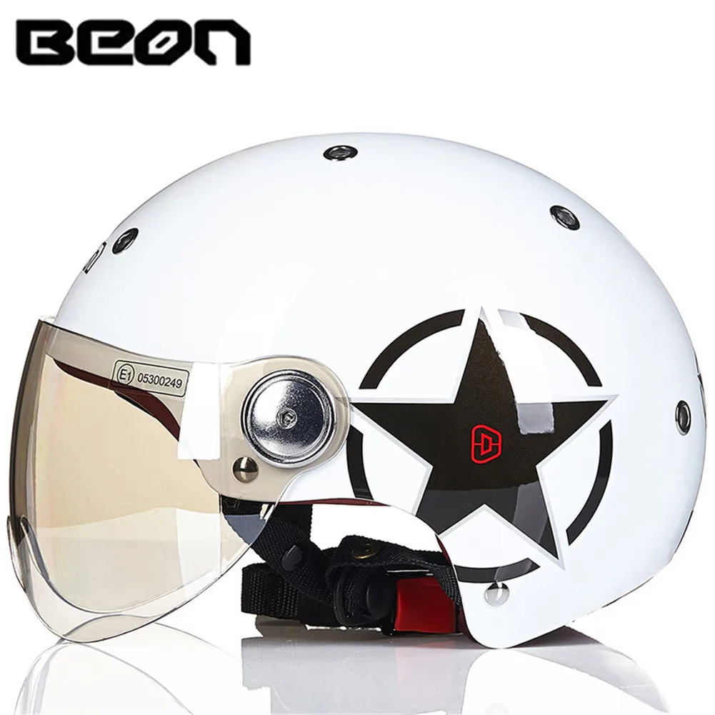 BEON E Bike мото мотоциклетный шлем 3/4 мотоцикл половина лица шлемы реактивный скутер