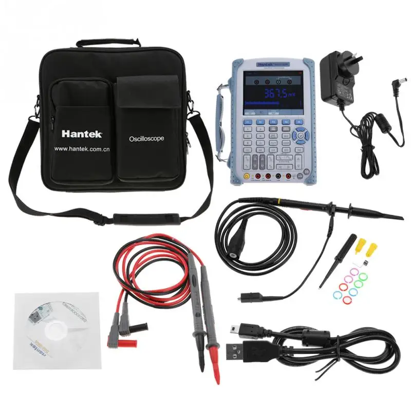 Hantek DSO1102B цифровой Ручной осциллограф 2CH 100 МГц 1GSa/s + мультиметр AC100 240V высокой