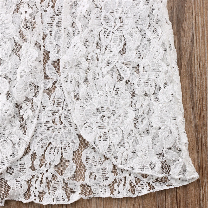 Пляжное платье для девочек новинка 2018 детское пляжное с цветочным кружевом и