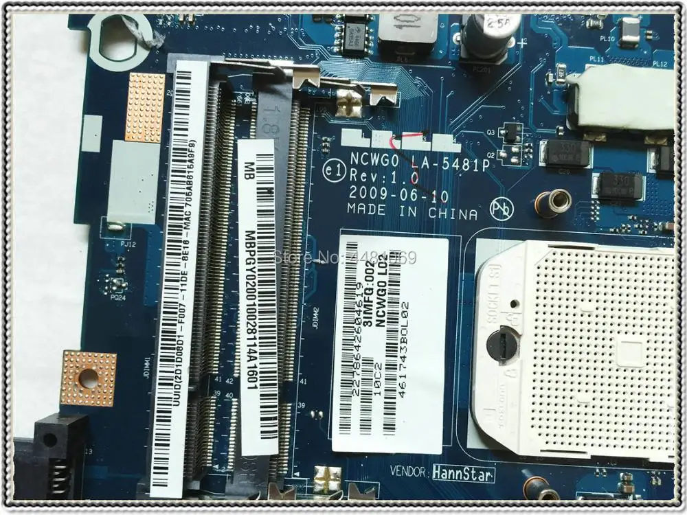 LA 5481P для ноутбука ACER 5516 5517 5532 материнская плата MBPGY02001 NCWG0 Acer eMachines E627 MB.PGY02.001 100%