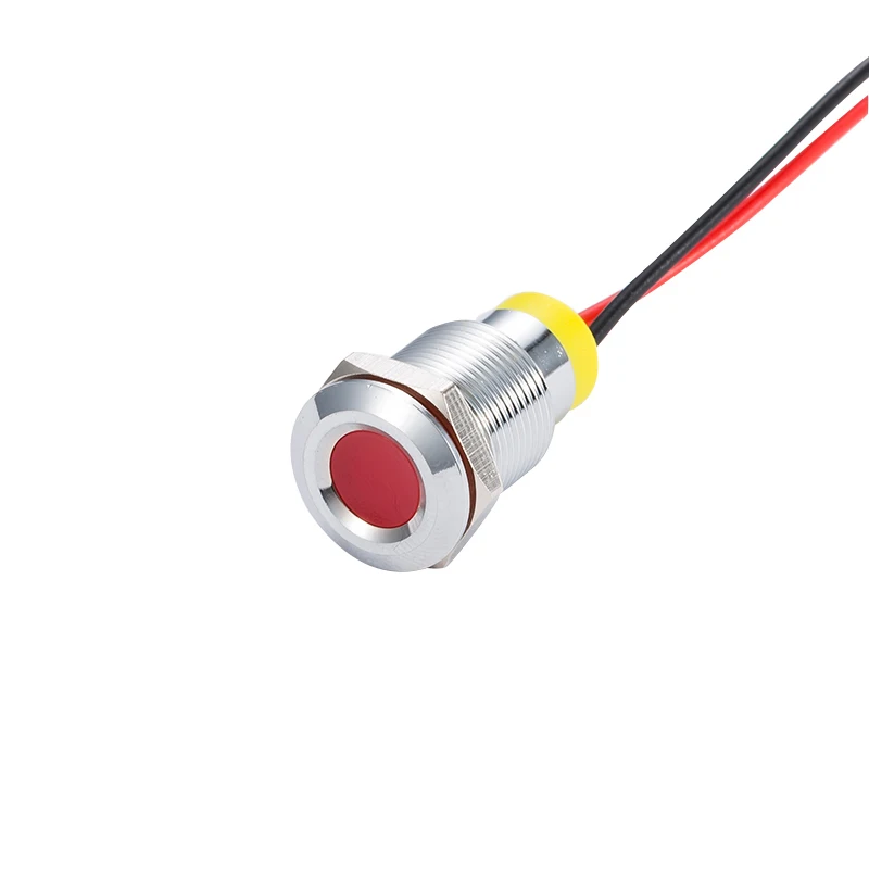 Free shipping 1PCS 12MM Purple white red waterproof small LED Metal indicator light | Лампы и освещение