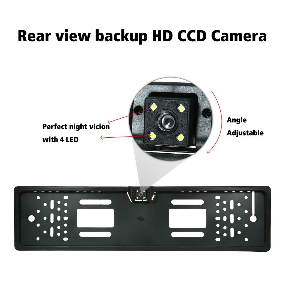 CCD HD Автомобильная камера заднего вида Универсальная Европейская Рамка для
