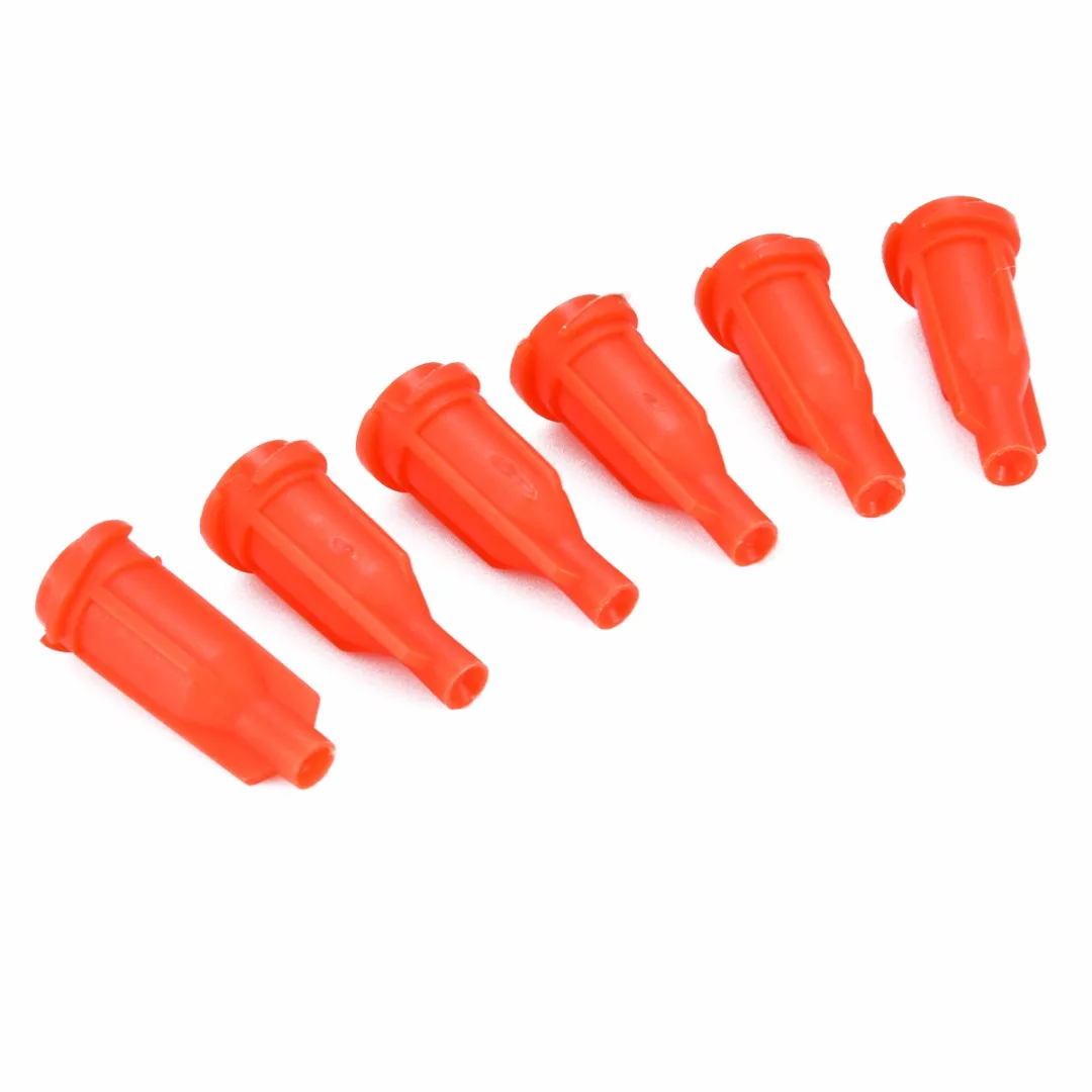 

100 PCS Industrial Injector Dispensing Needle Sealing Plug Syringes Storage Cap Mini Orange Luer Lock Syringe Tips Caps
