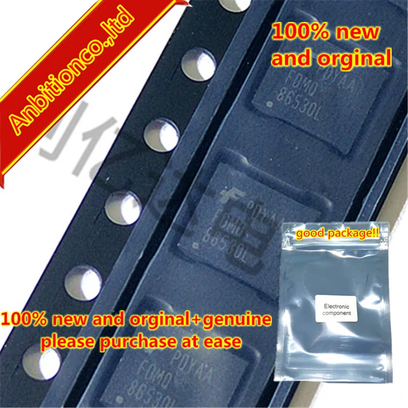 FDMQ86530L-MOSFET PowerTrench, MLP-12, Canal N, 5 piezas, nuevo y original, 60 V, 100%-0