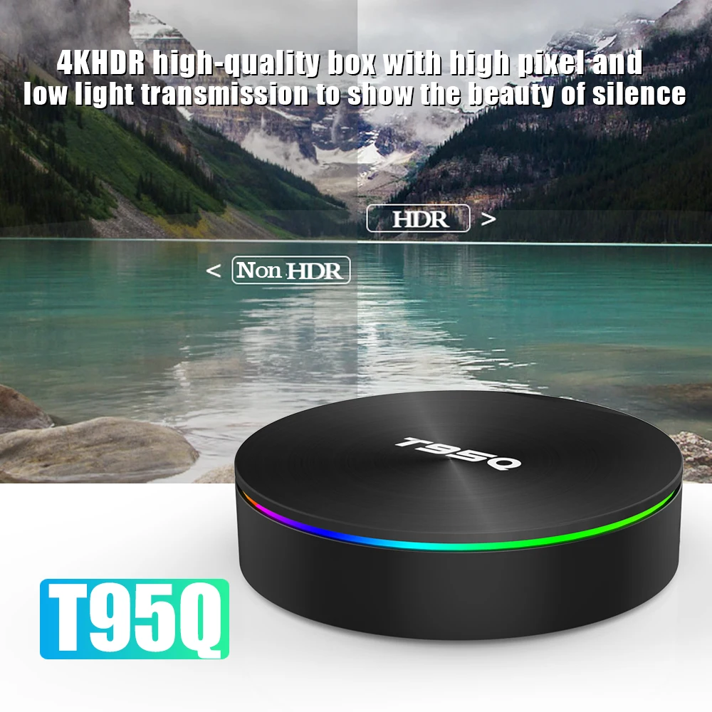 ТВ приставка T95Q Android 8 1 Amlogic S905X2 4 + 64 ГБ ядра Wi Fi BT4.1 1000 м 4K 32 ГБ|ТВ-приставки и