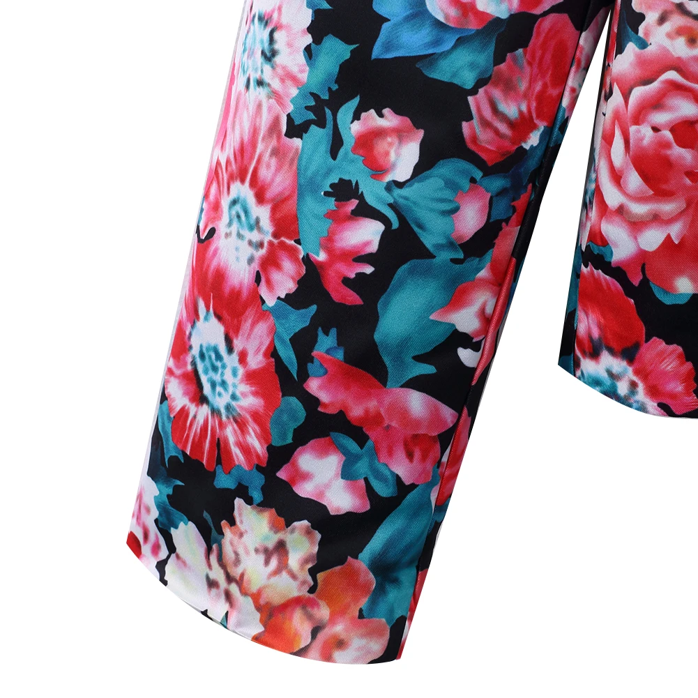 

2019 Women's Floral OL Slim Casual Suit Work Jacket Coat Outerwear Fashion Woman Clothing Drop shipping