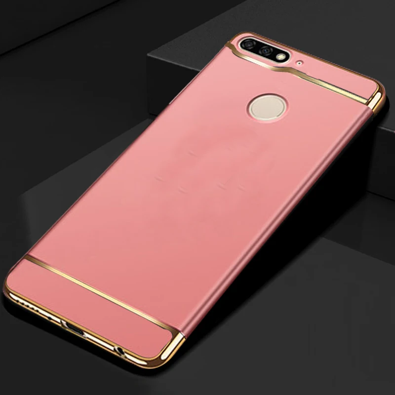 Роскошный чехол для Huawei Honor 7c Pro с защитой 360 градусов жесткий 3 в 1 телефона из