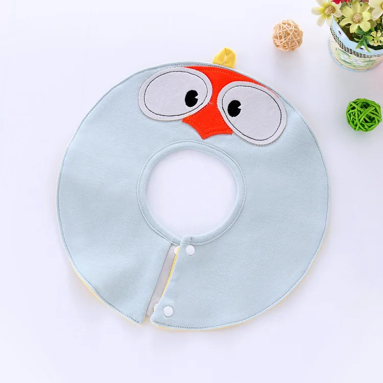 Детский двухслойный нагрудник из чистого хлопка с объемным рисунком в виде Круга