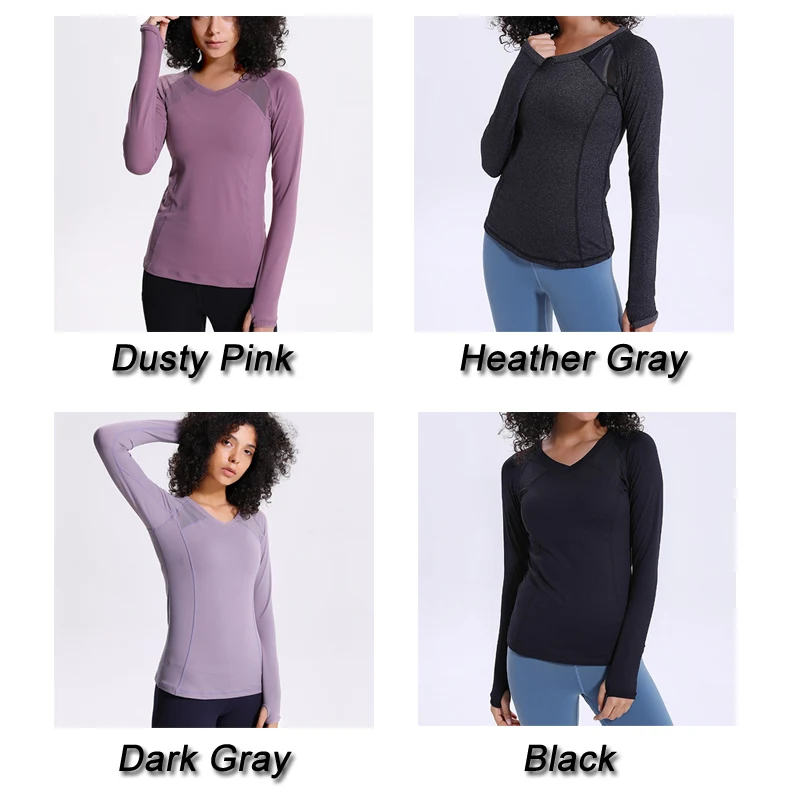 Профессиональный Быстросохнущий женский спортивный Топ Фитнес длинный рукав