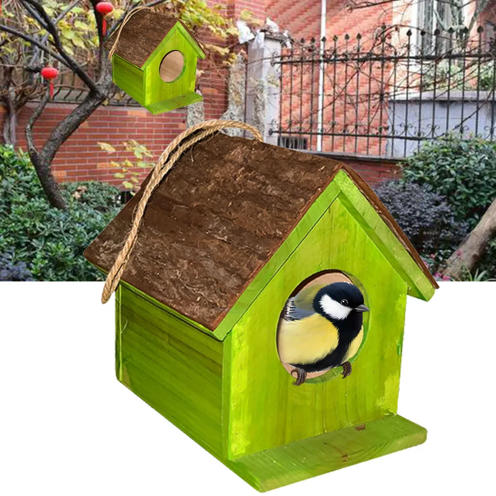 DIY попугай сад разведение наружное подвесное гнездо прочный деревянный ремесло