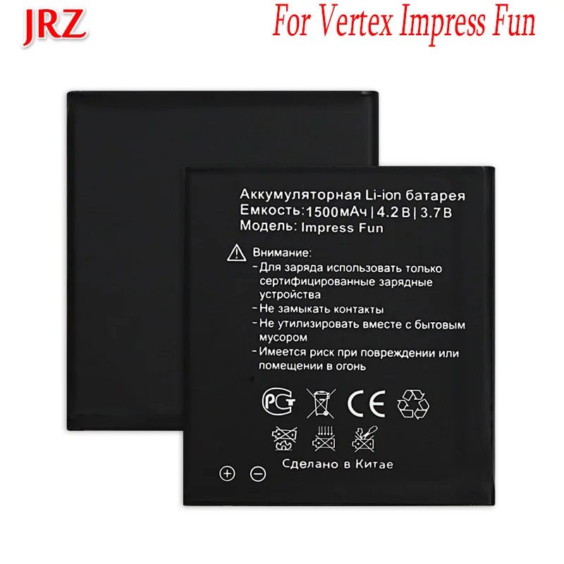 JRZ 3 7 V 1500mAh Impress Fun Аккумулятор для Vertex телефон сменные батареи
