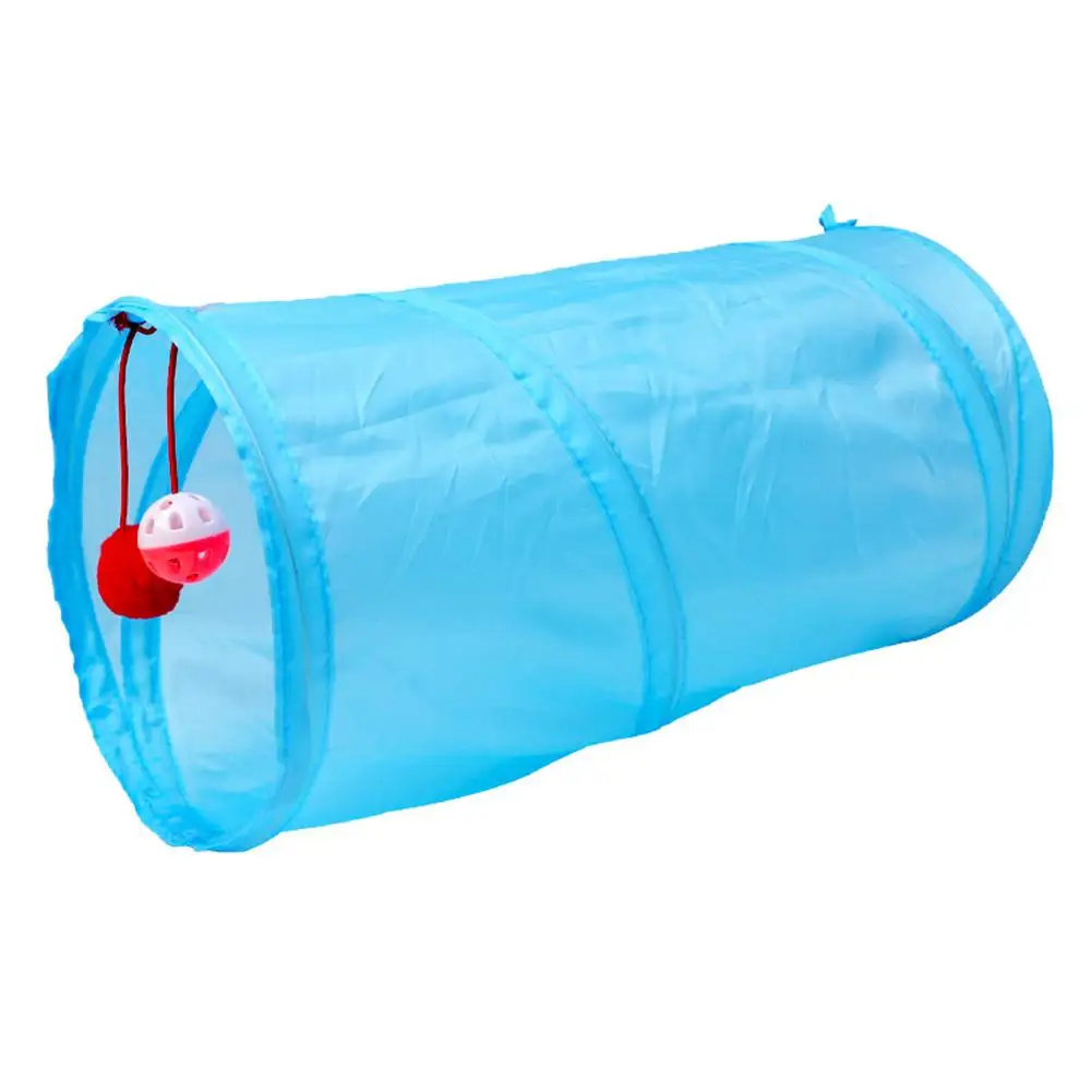 Adeeing Забавный туннель для кошек 2 отверстия игровые трубки мячи складные игрушка